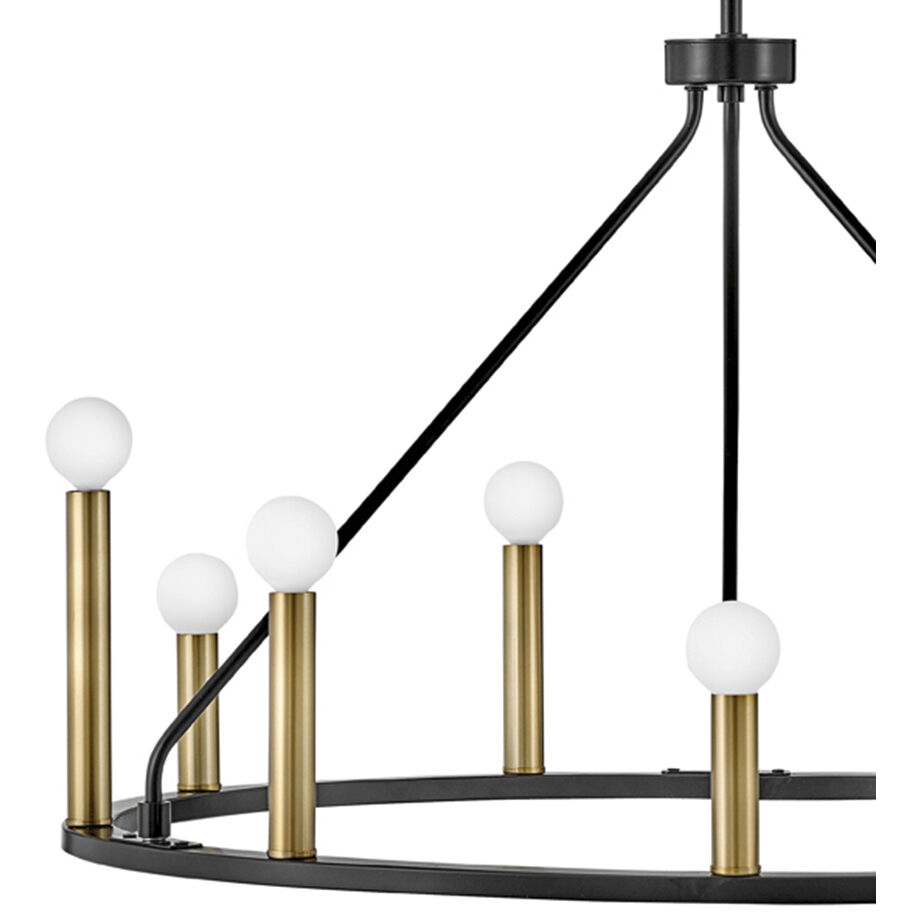Lazlo LED 30 inch Black Chandelier Ceiling Light