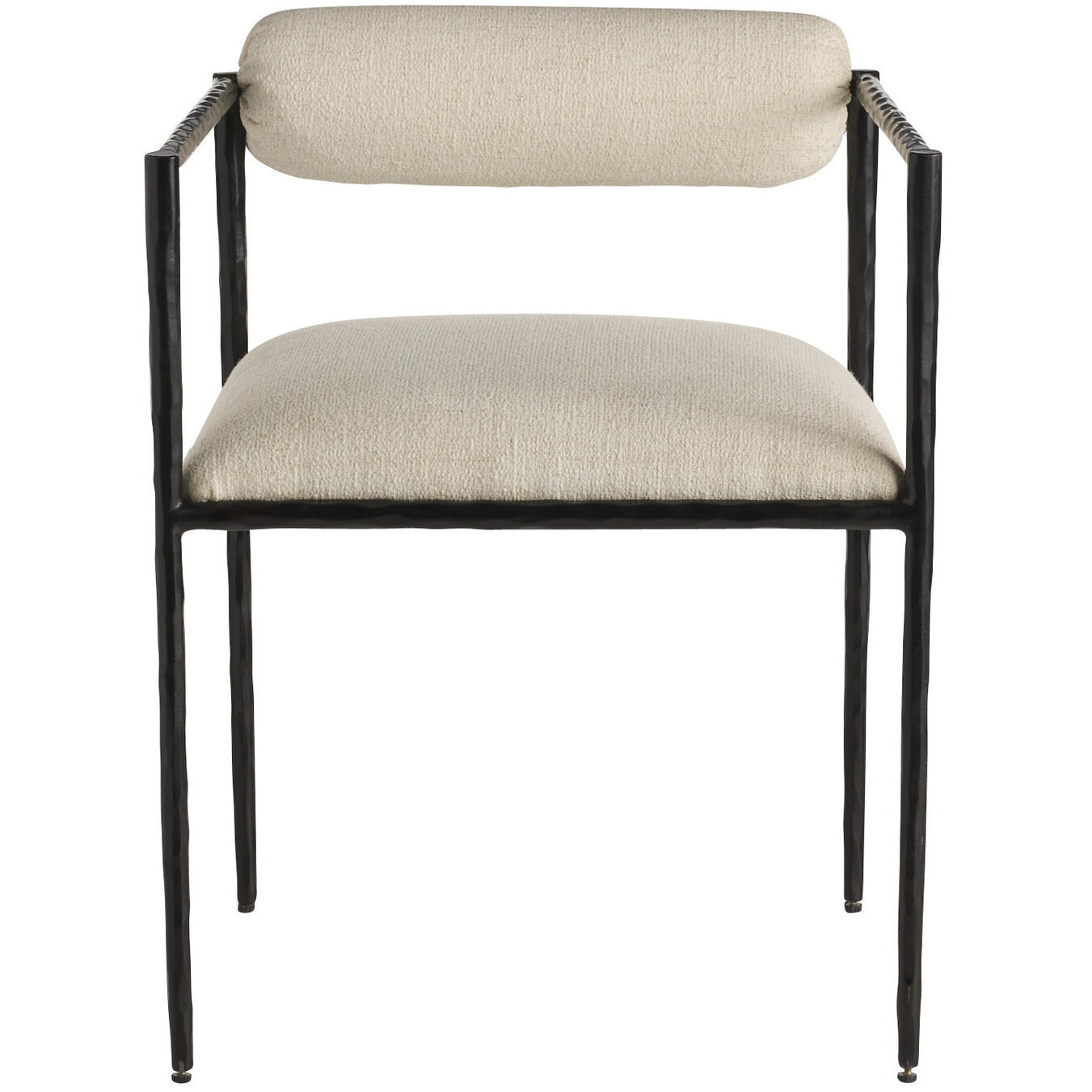 Barbana Oxford White and Natural Iron Chair