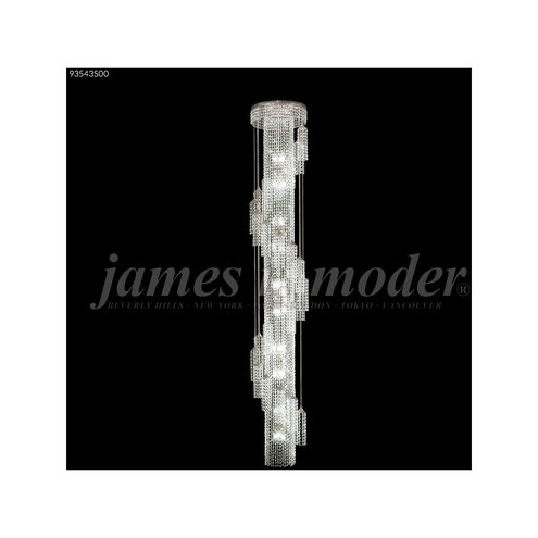 Contemporary 30 Light 16 inch Silver Large Entry Crystal Chandelier Ceiling Light, Large