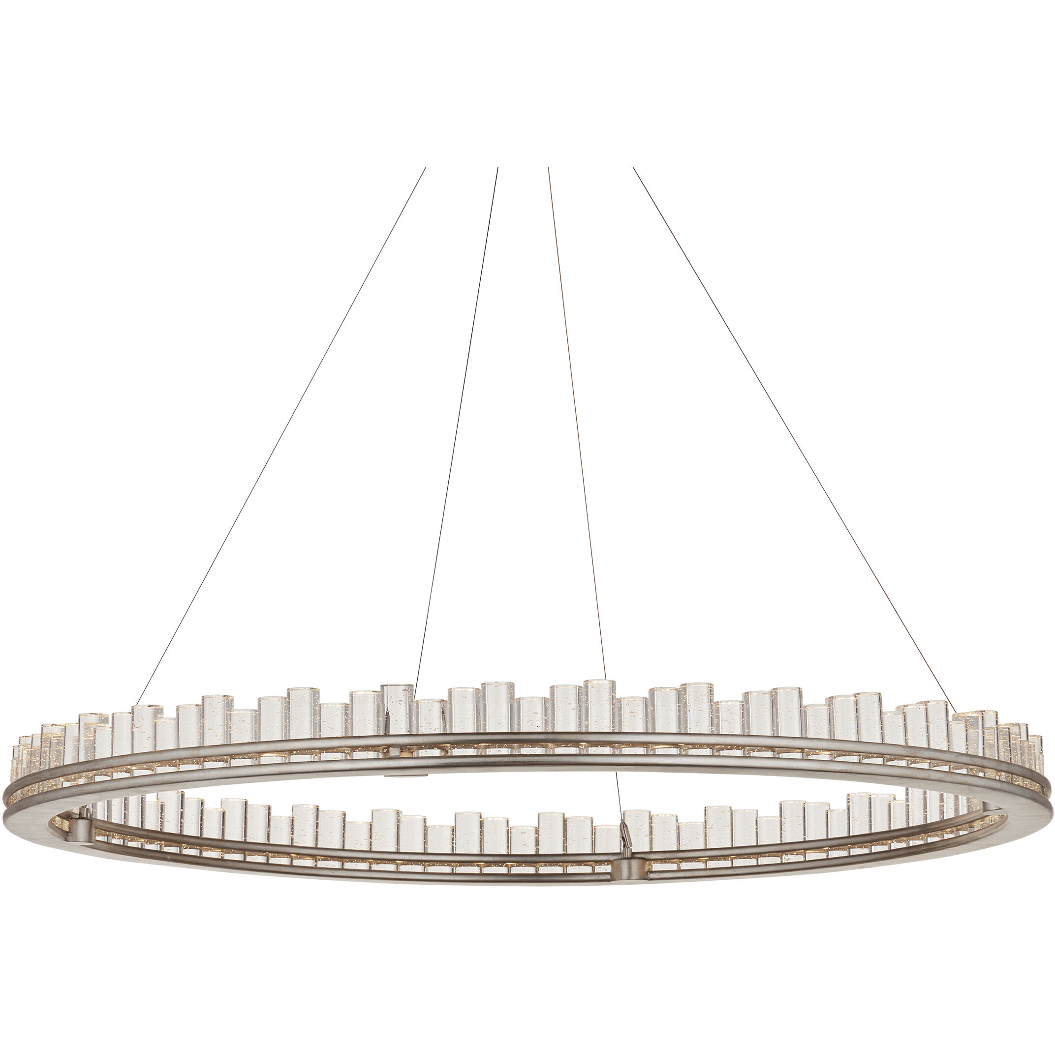 Pleiades 1 Light 50.75 inch Contemporary Silver Leaf/ Contemporary Silver/Clear Chandelier Ceiling Light, Large