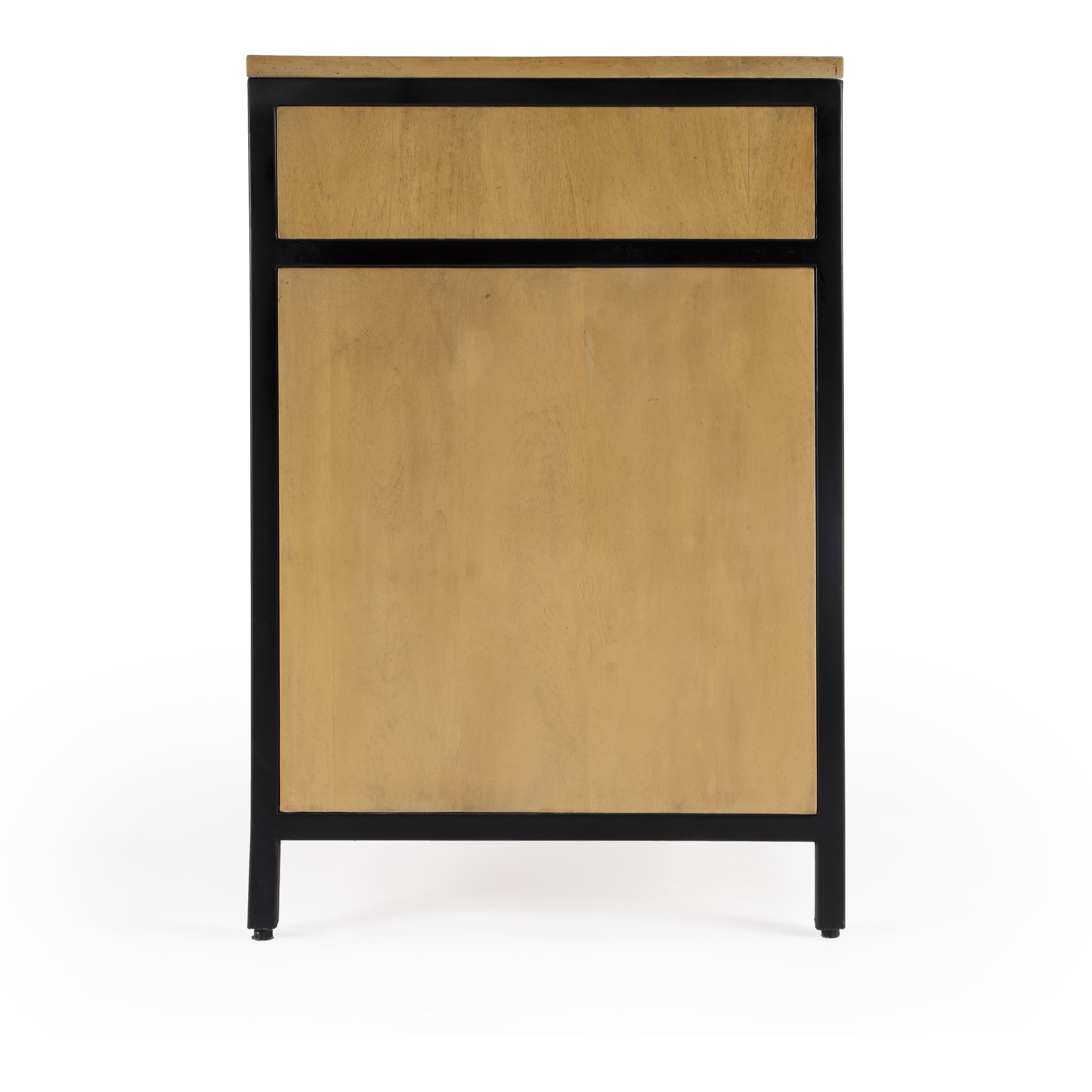 Hans Natural Wood Storage Desk in Light Brown