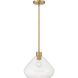 Elaris 1 Light 12.5 inch Legacy Brass Pendant Ceiling Light