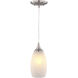 Milano 1 Light 4.75 inch Satin Nickel Mini Pendant Ceiling Light