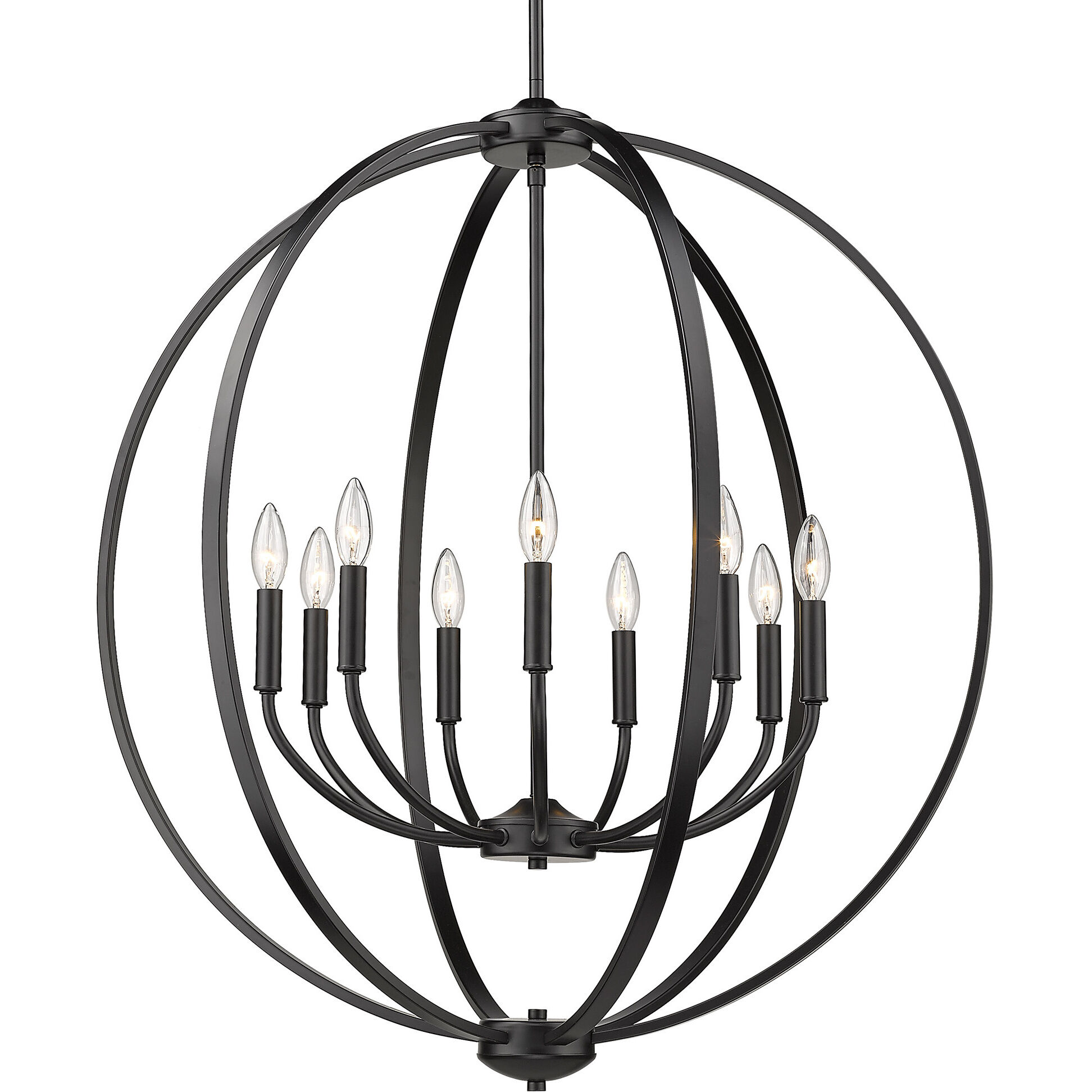 Colson 9 Light 31.25 inch Olympic Gold Chandelier Ceiling Light in No Shade, Large
