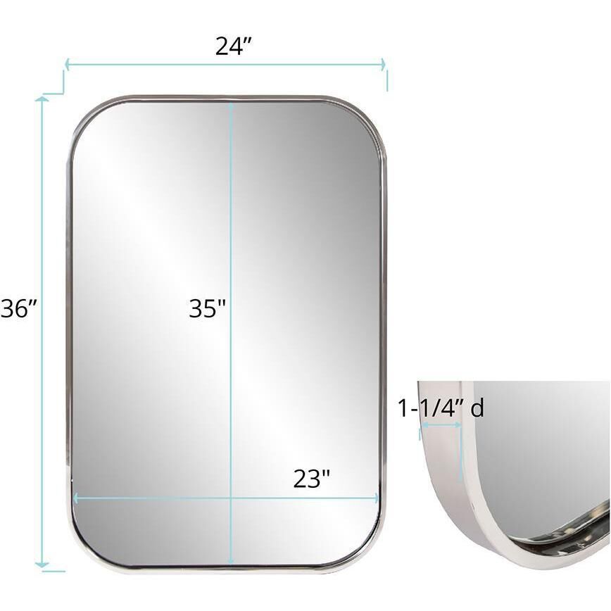 Milo 36 X 24 inch Silver Mirror