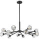 Downtown Urban Aurora 14 Light 28.25 inch Matte Black Statement Chandelier Ceiling Light