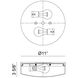 Xenon LED 11 inch Chrome Flush Mount Ceiling Light