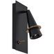 Wizard LED 3.8 inch Black and Aged Brass Reading Light Wall Light in Black Aged Brass