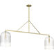 Sean Lavin Leano Linear Chandelier Ceiling Light in Hand-Rubbed Antique Brass