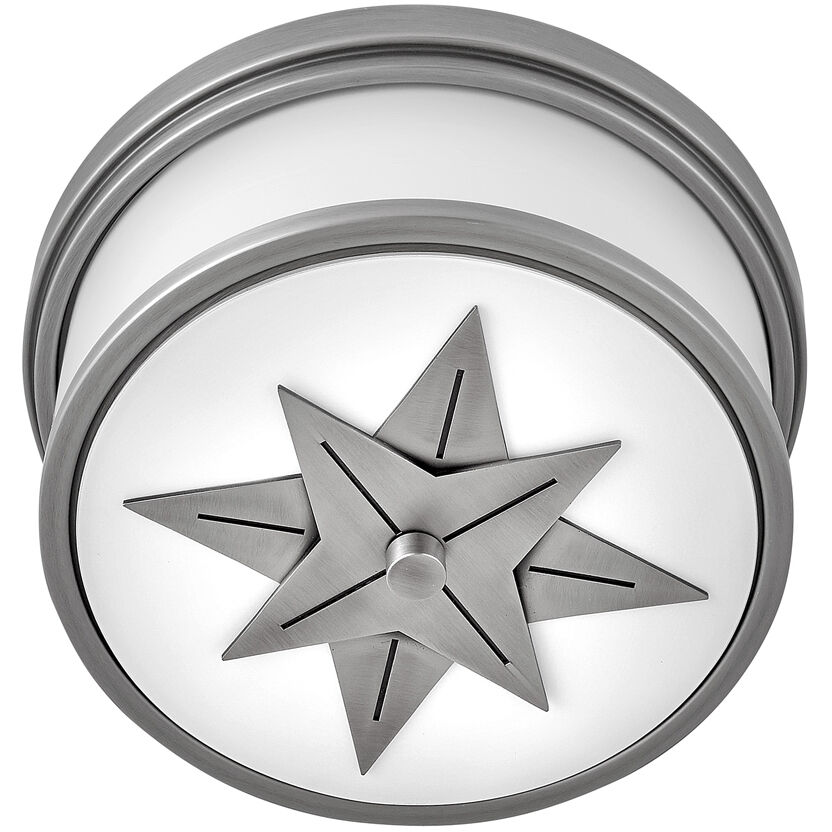 Montrose 2 Light 12 inch Antique Nickel Indoor Flush Mount Ceiling Light