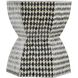 Hexagon 16.5 inch Black and White Stool, Hexagon Tapered