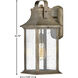 Grant Outdoor Wall Mount Lantern in Burnished Bronze