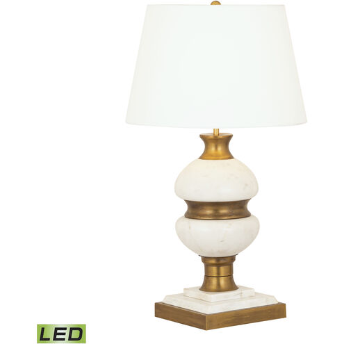 Packer 30 inch 150.00 watt White with Brass Table Lamp Portable Light