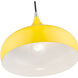 Amador 1 Light 12 inch Shiny Yellow with Polished Chrome Accents Pendant Ceiling Light