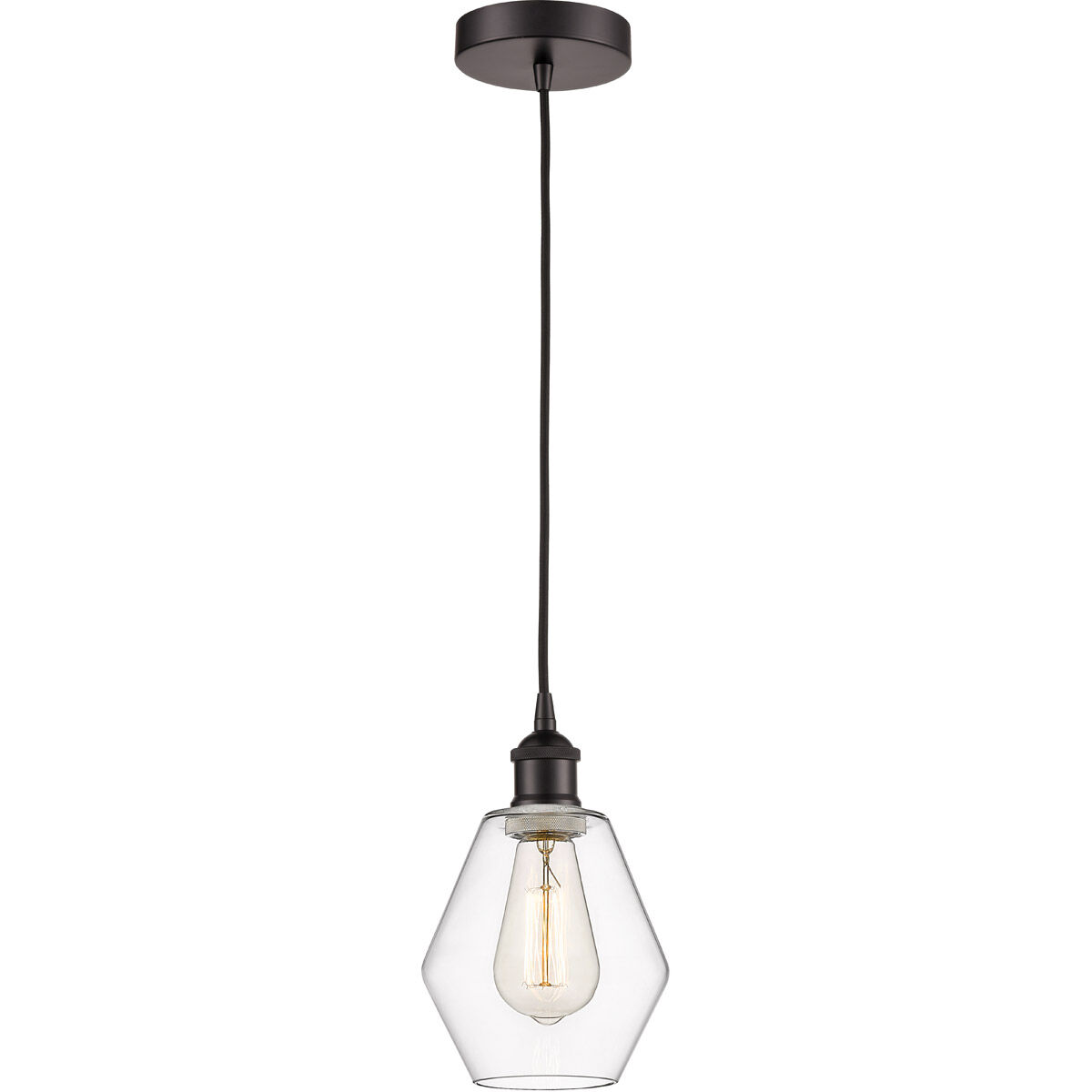 Edison Cindyrella 1 Light 6 inch Oil Rubbed Bronze Mini Pendant Ceiling Light