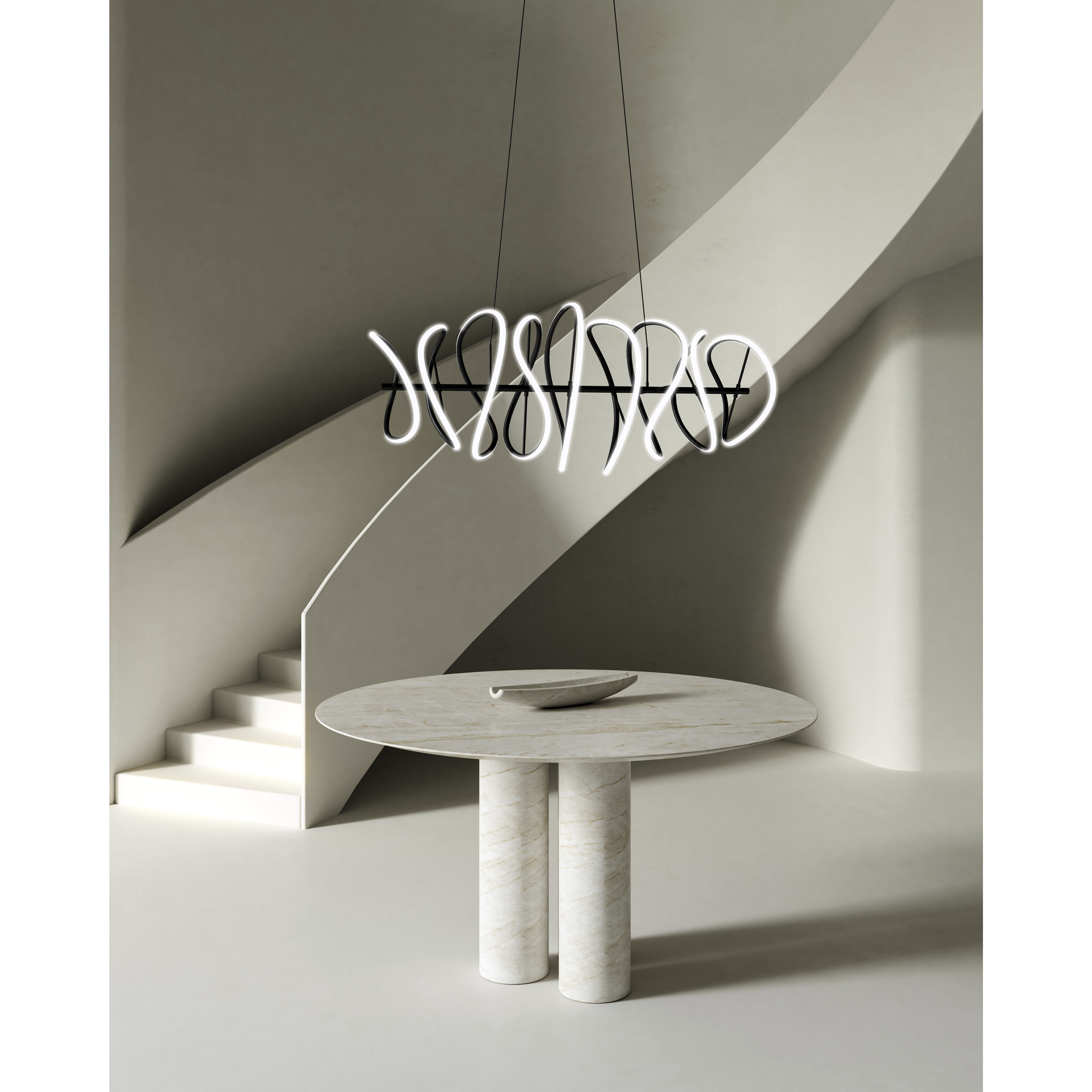 Collide LED 20.63 inch Black Chandelier Ceiling Light