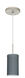 Stilo LED Satin Nickel Pendant Ceiling Light in Titan Glass