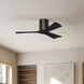 Atlas Irene-3H 42 inch Brushed Bronze with Matte Black Blades Flush Mount Paddle Fan
