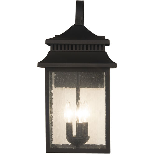 Crossbend 3 Light 20 inch Textured Black Outdoor Wall Mount in Textured Matte Black