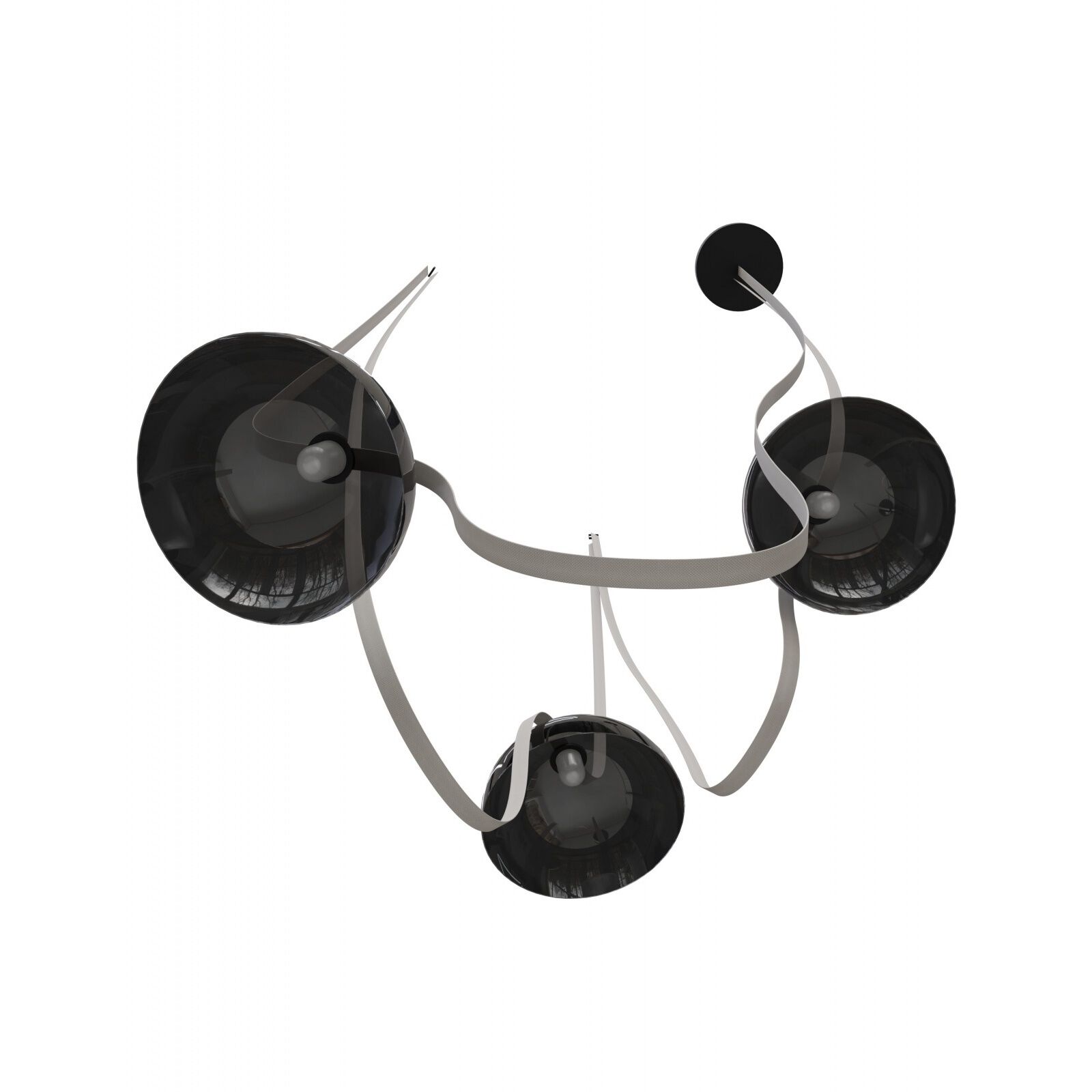 Fremont LED 8.5 inch Ivory and Black Belt Chandelier Ceiling Light