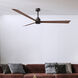Atlas Alessandra 72 inch Textured Bronze with Walnut Blades Indoor/Outdoor Ceiling Fan