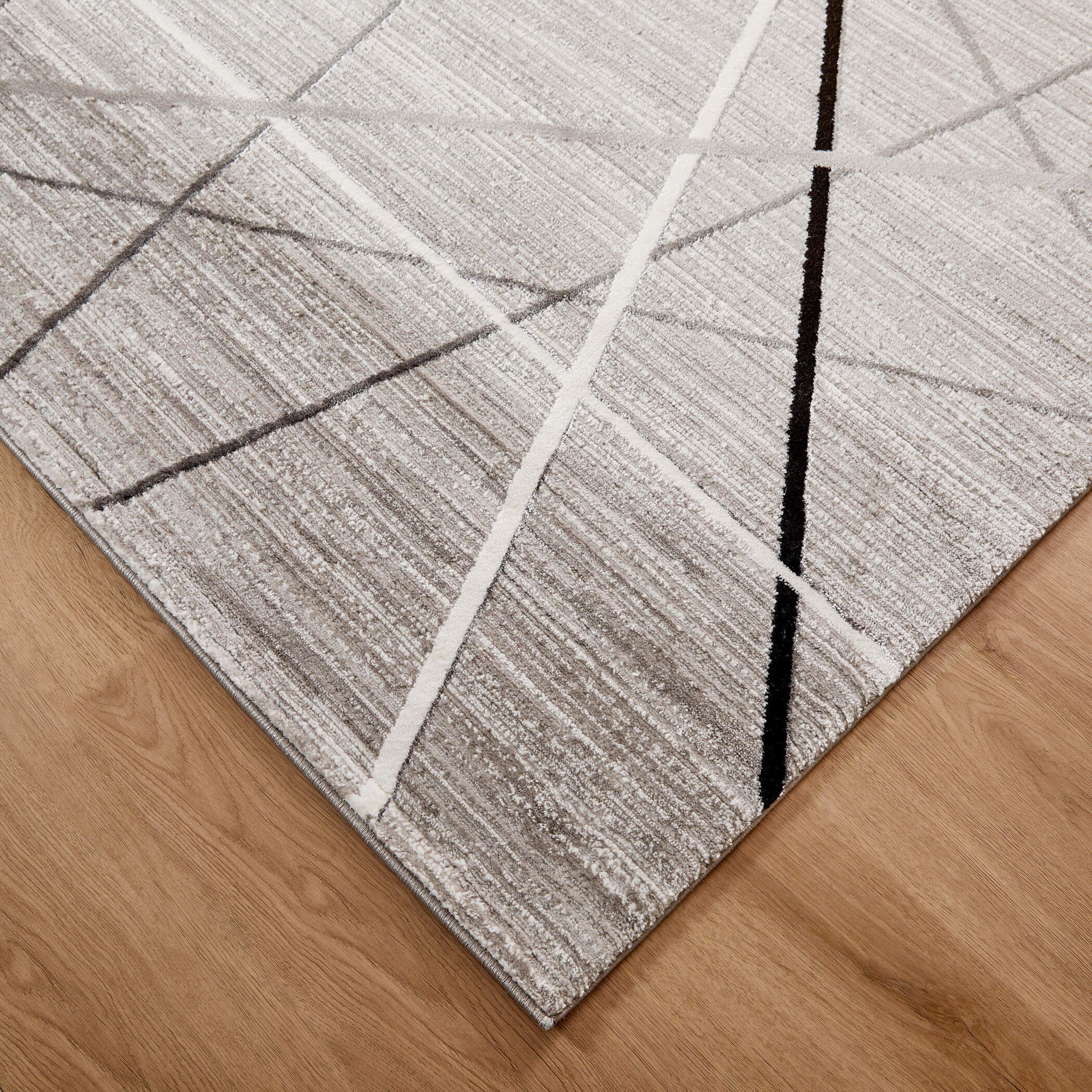 Sesia 114 X 79 inch Light Grey Rug in 6 x 9