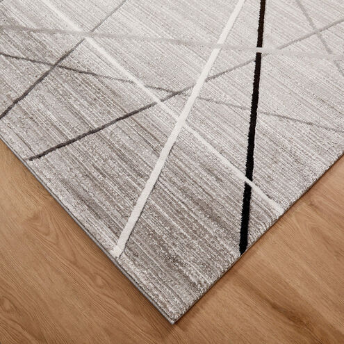 Sesia 90 X 63 inch Light Grey Rug in 5 x 7