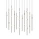 Constellation Aries LED 7.5 inch Espresso Black Pendant Ceiling Light in 2700K, 20 ft. Cord, White Optical Acrylic