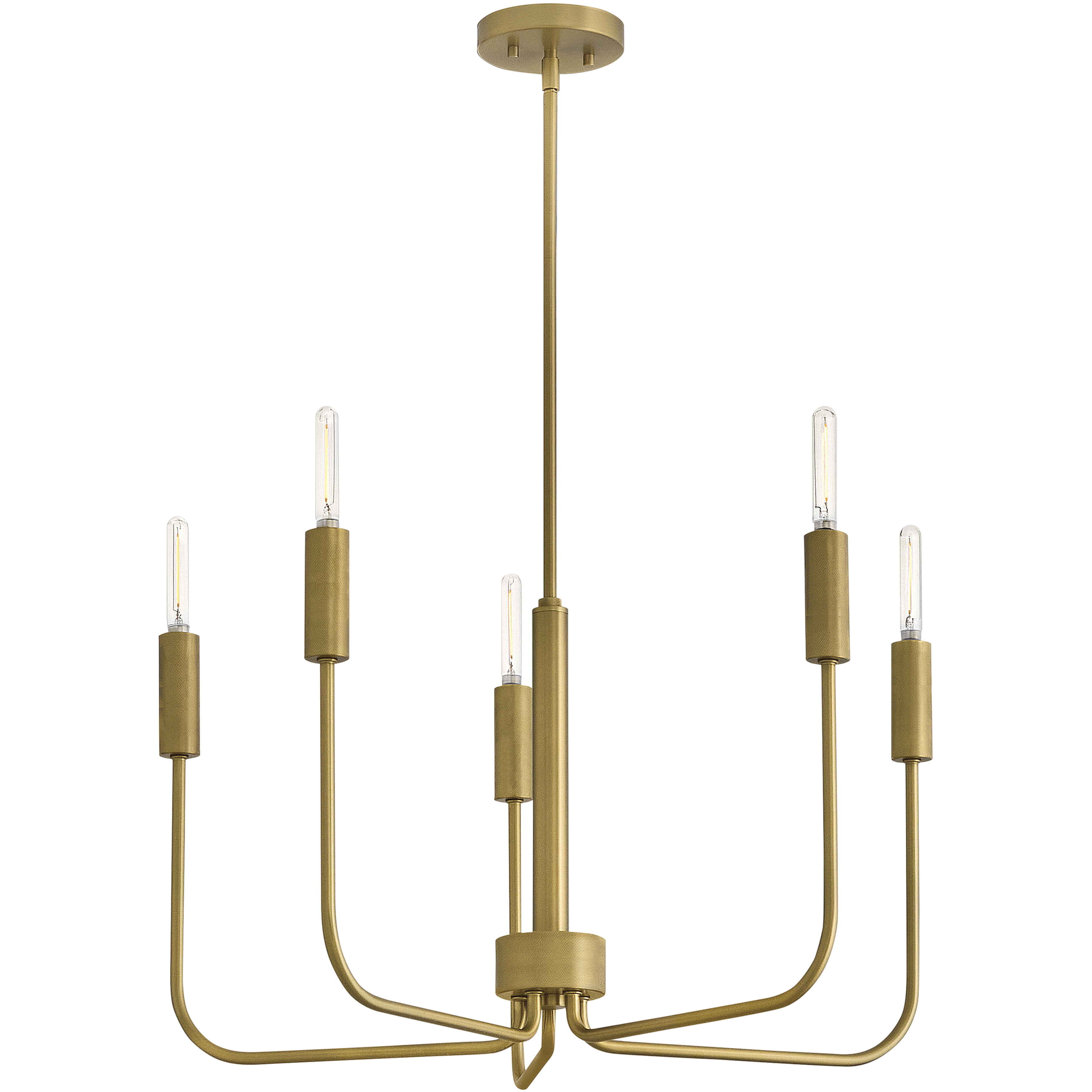 Austen 5 Light 28.25 inch Lacquered Brass Chandelier Ceiling Light
