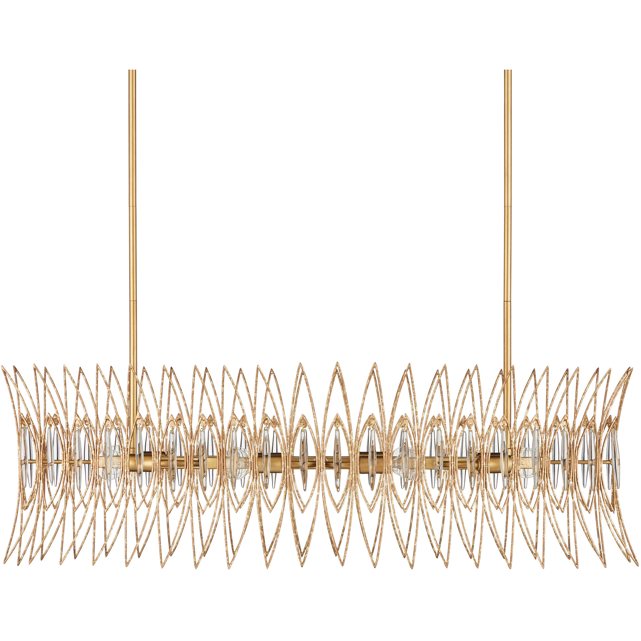 Marquise 8 Light 40 inch Clear/Luxor Gold Chandelier Ceiling Light