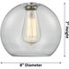 Downtown Urban Crown Point 1 Light 8 inch Satin Nickel Flush Mount Ceiling Light