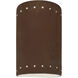 Ambiance Cylinder LED 5.75 inch Real Rust ADA Wall Sconce Wall Light, Small