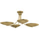 Palmela 4 Light Lacquered Brass Convertible Chandelier Ceiling Light