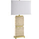 Ponta 30 inch 150 watt Electroplated and Burnished Accent Table Lamp Portable Light