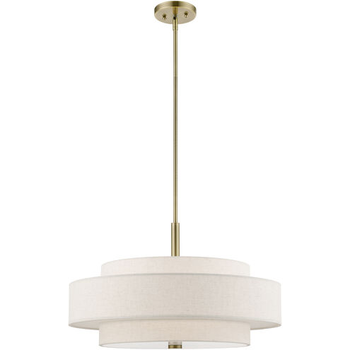 Monroe 5 Light 24 inch Antique Brass Pendant Chandelier Ceiling Light