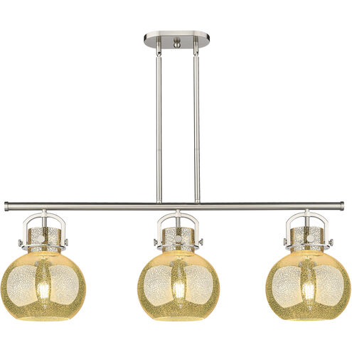 Newton Sphere Island Light Ceiling Light in Satin Nickel