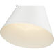 Z-Studio 1 Light 12.5 inch Matte White and Brushed Nickel Pendant Ceiling Light