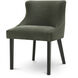 Chavelle Black and Torrin Green Velvet Dining Chair