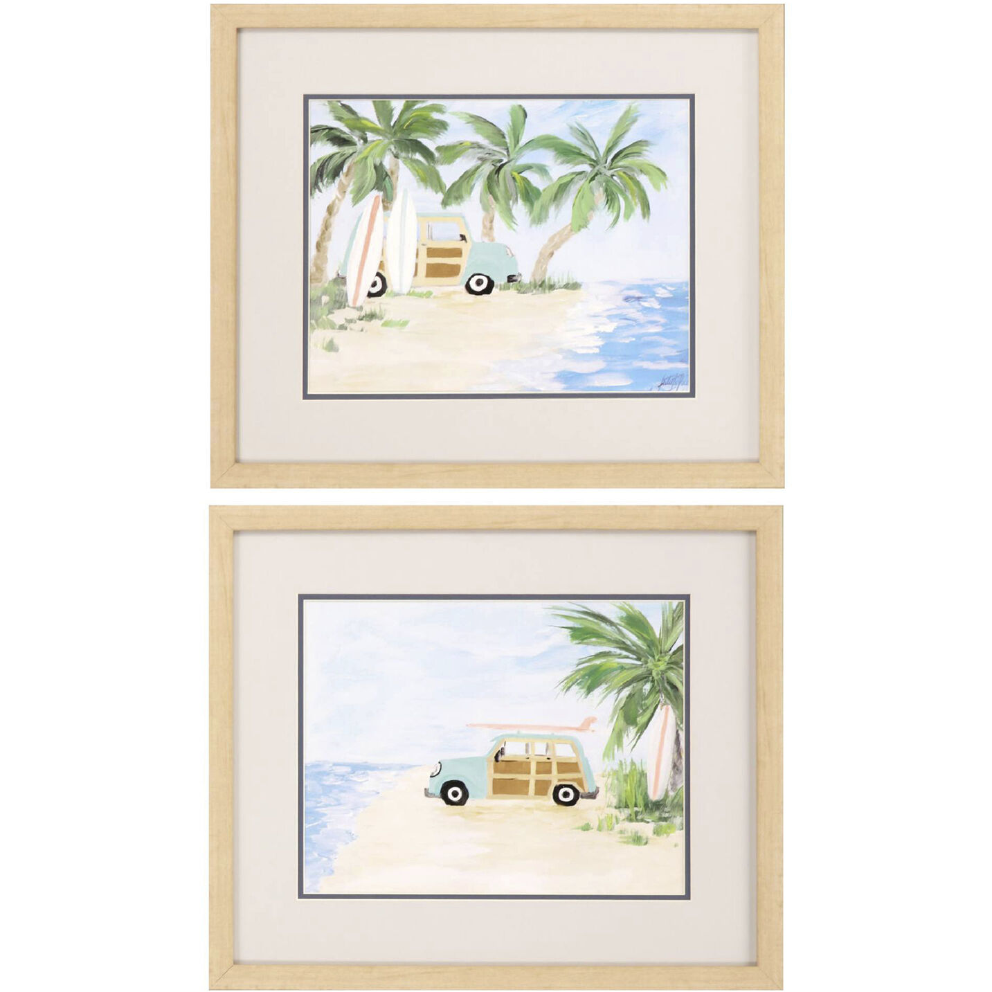 Waterside Green and Blue Framed Art, Propac