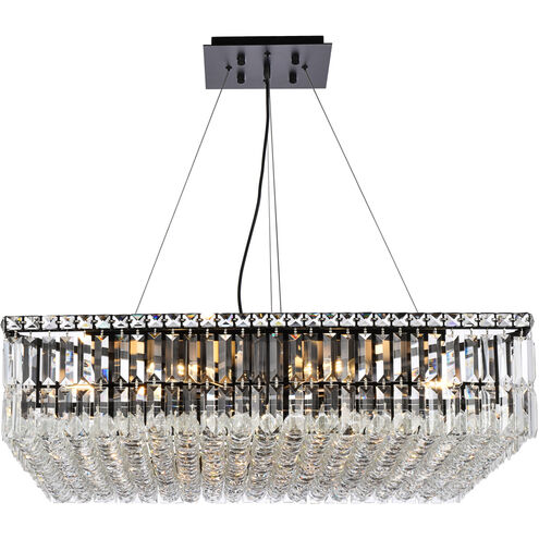Maxime 12 Light 32 inch Black and Clear Chandelier Ceiling Light in Royal Cut