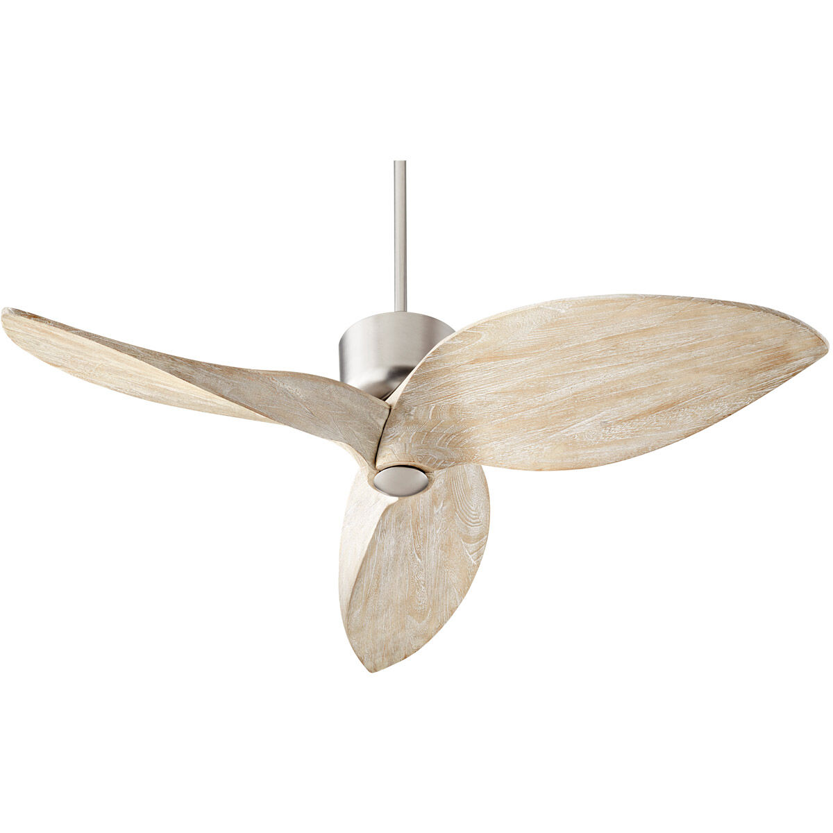 Hawkeye 52 inch Satin Nickel with Weathered Oak Blades Ceiling Fan