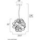 Chaos LED 23.5 inch Polished Chrome Single Pendant Ceiling Light