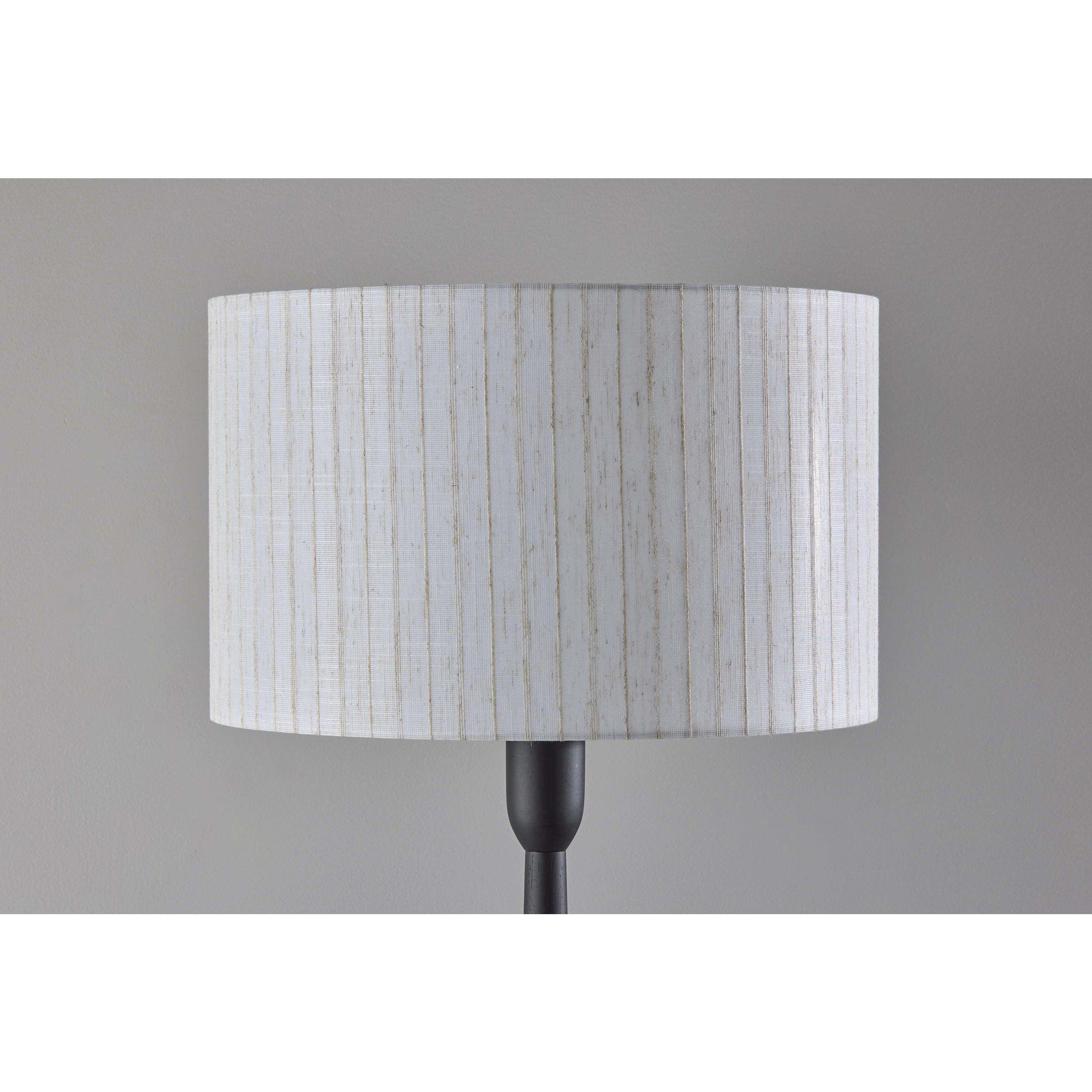 Nigel 61 inch 100.00 watt Black Wood Floor Lamp Portable Light