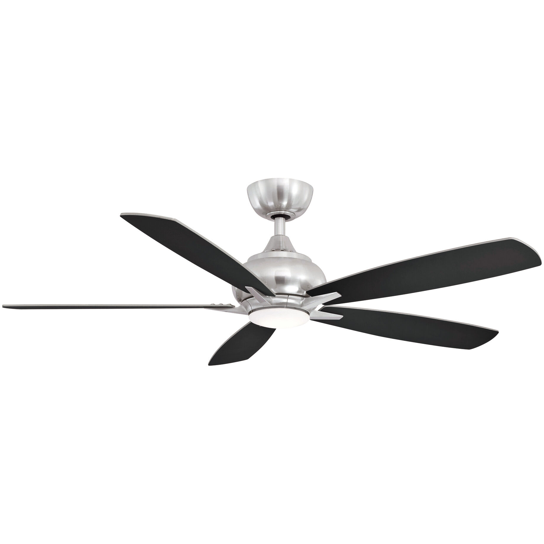 Doren 52 inch Brushed Nickel with Brushed Nickel/Black Blades Fan-Uni