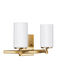Alturas 2 Light 13.56 inch Satin Brass Bath Vanity Wall Sconce Wall Light