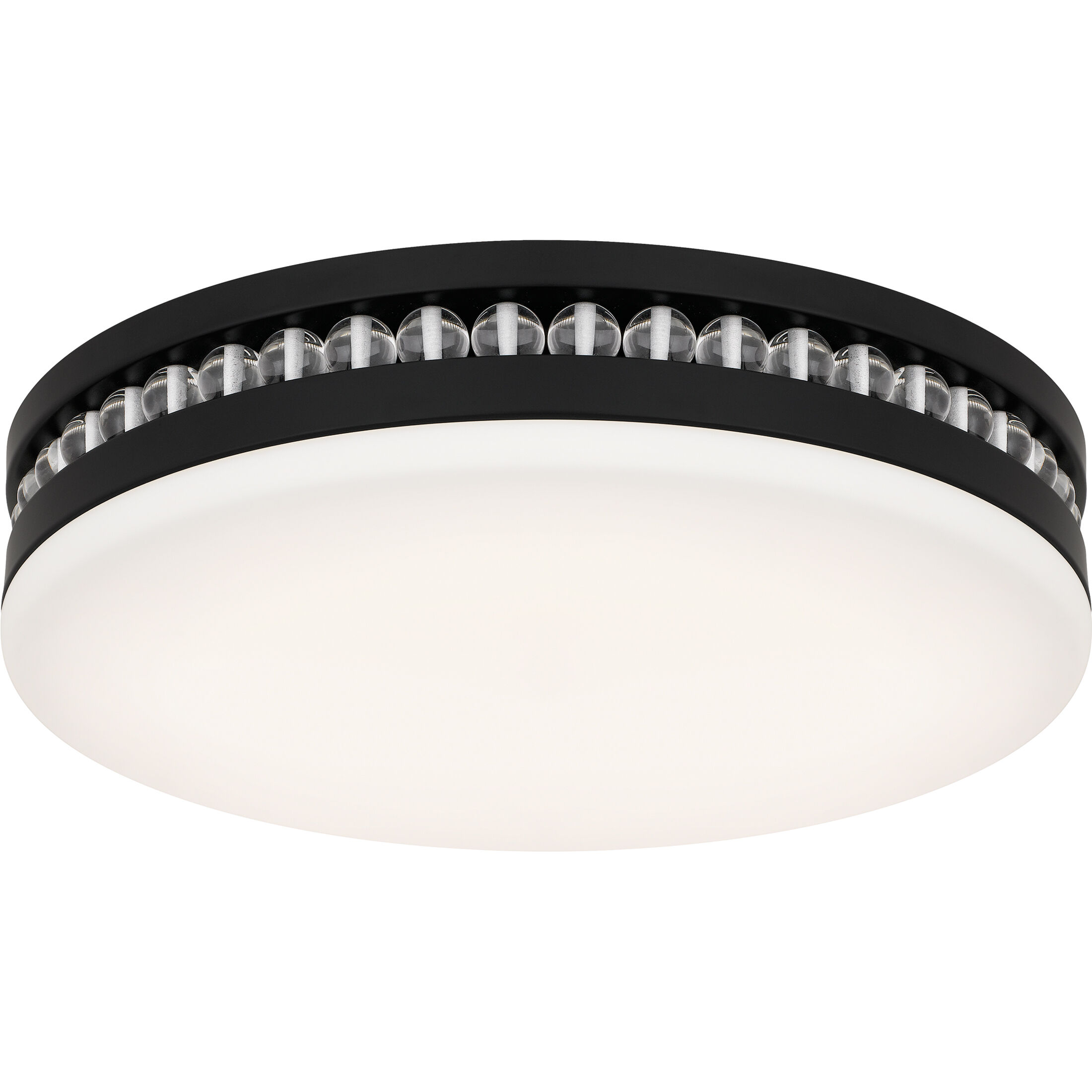 Carey LED 16 inch Matte Black Flush Mount Ceiling Light, Medium