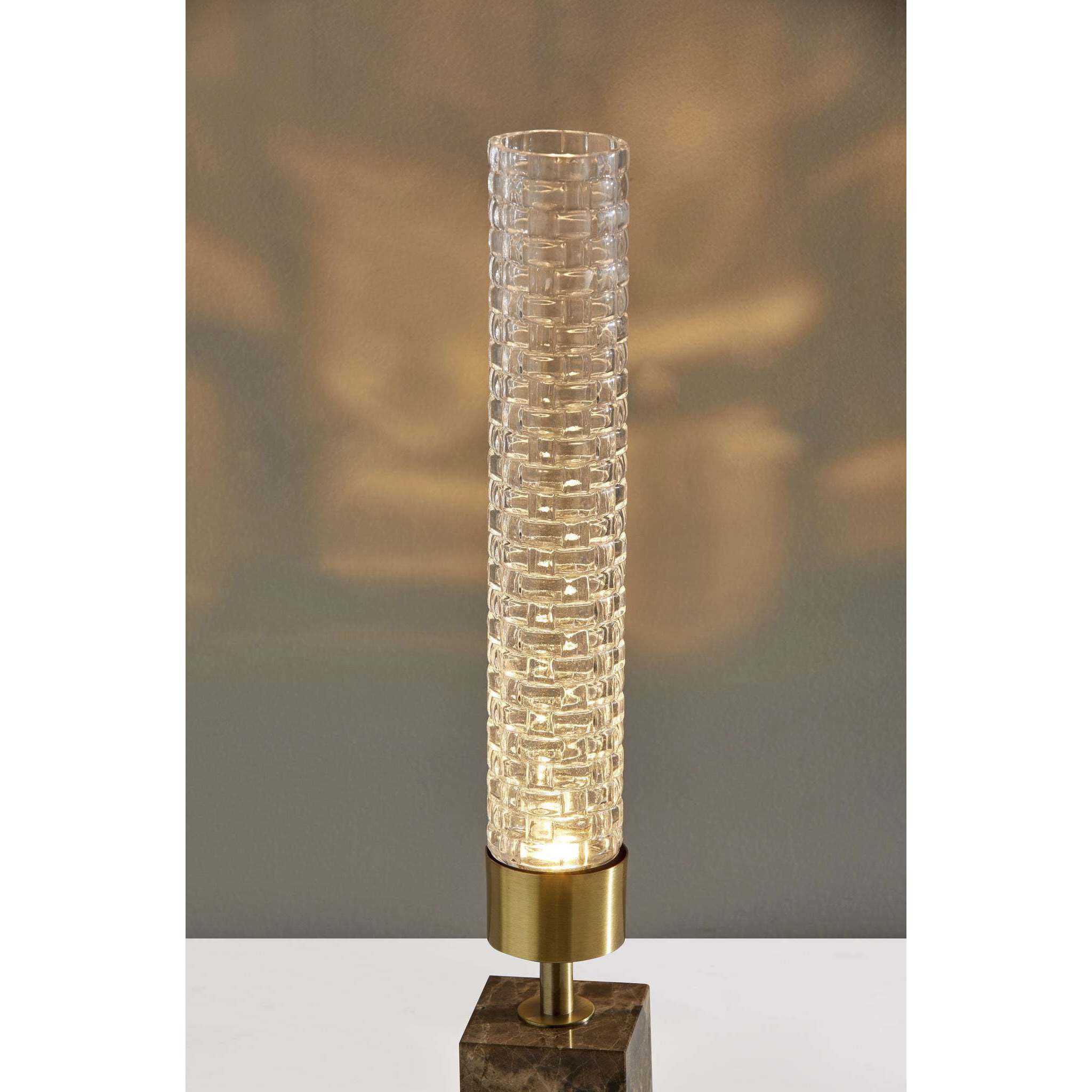 Harriet 19 inch 4.00 watt Antique Brass Table Lantern Lamp Portable Light 