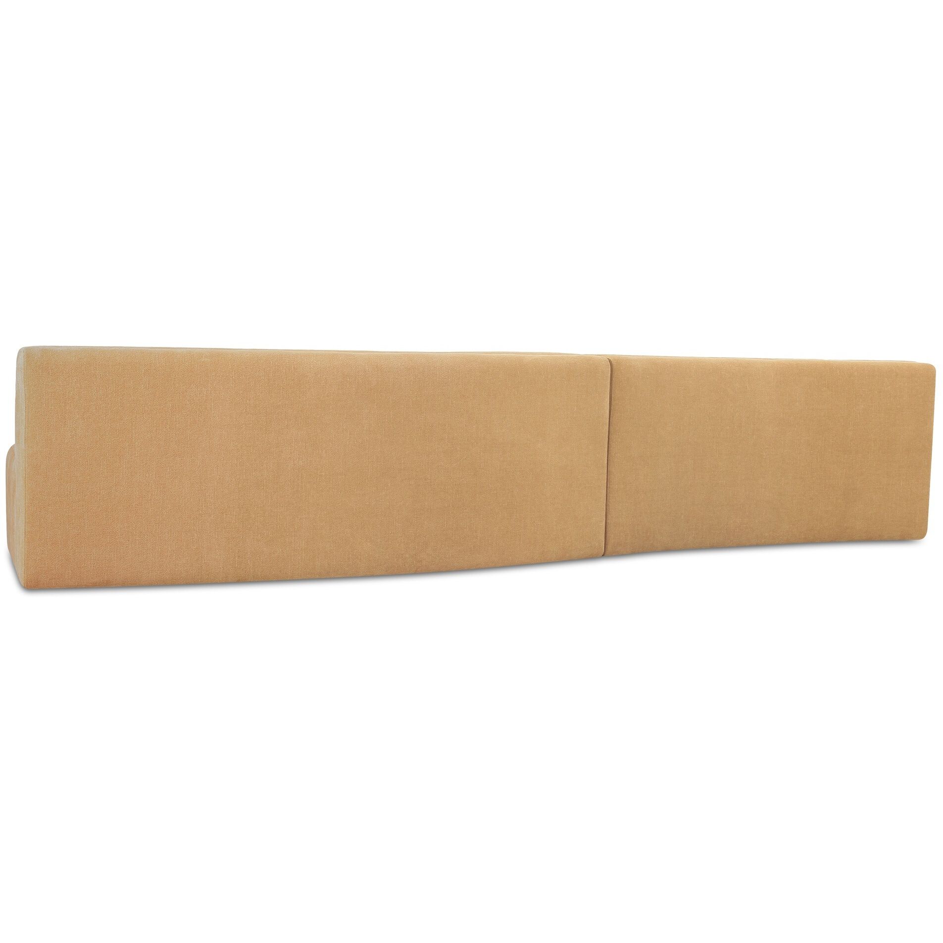 Naomi Yellow Wave Modular Sectional, 2 Piece