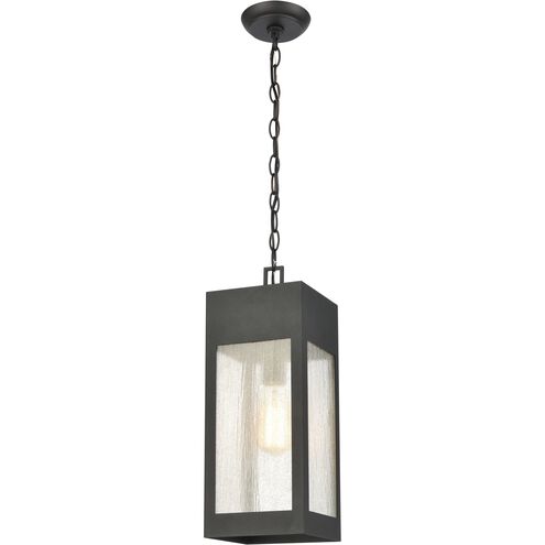 Angus 1 Light 7 inch Charcoal Outdoor Pendant