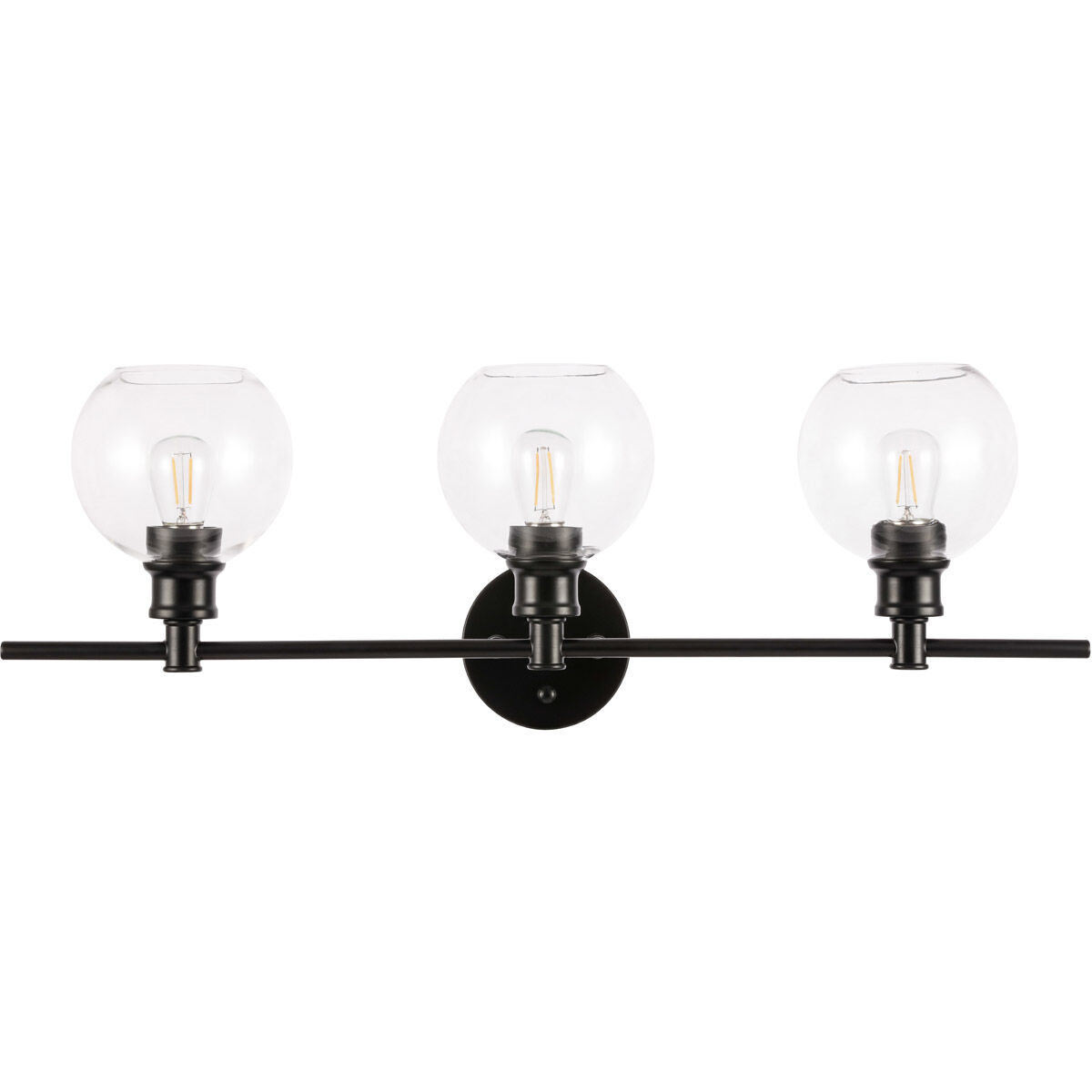 Syracuse 3 Light 28 inch Black Wall sconce Wall Light